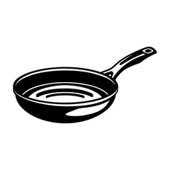 Frying Pan Icon Illustration in Trendy Flat Isolated on White Background. SVG Vector