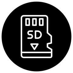 Memory card Vector Icon Design Illustration