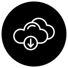 Cloud Download Vector Icon Design Illustration