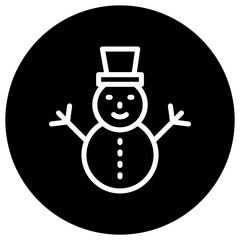 Snowman Vector Icon Design Illustration