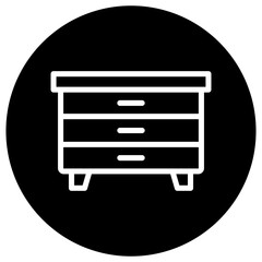 Nightstand Vector Icon Design Illustration