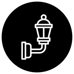 Wall Lamp Vector Icon Design Illustration