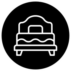 Obraz premium Single Bed Vector Icon Design Illustration