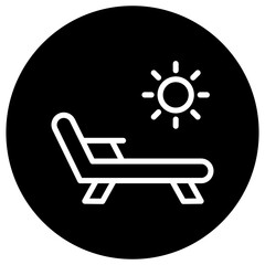 Deck Chair Vector Icon Design Illustration