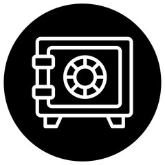 Safe Box Vector Icon Design Illustration