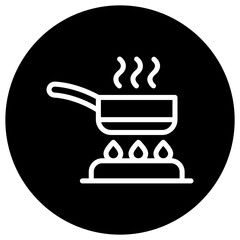 Frying Pan Vector Icon Design Illustration