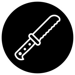 Bread Knife Vector Icon Design Illustration