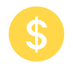 シンプルな黄色のドルマーク