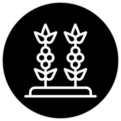 Coffee Plant Vector Icon Design Illustration