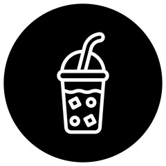 Iced Coffee Vector Icon Design Illustration