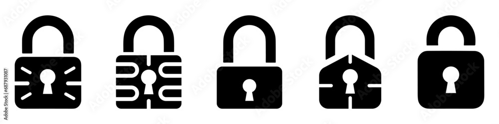 Canvas Prints lock icons set. padlock icon. safety symbol. private security icon.