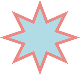 red star on white background