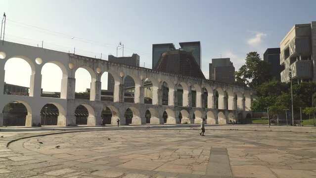 The Carioca Aqueduct in Rio de Janeiro is the largest and most important colonial building in Brazil.