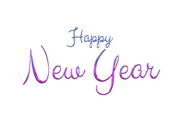 Happy new year gradient text effects style