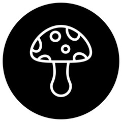 Mushroom Vector Icon Design Illustration