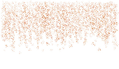 Orange star glitter on transparent background.Many Star.