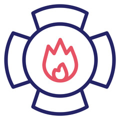 Firefighter Badge Icon