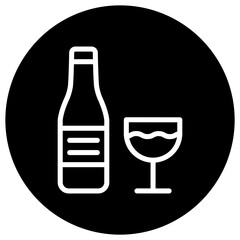 Wine Bottle Vector Icon Design Illustration