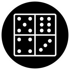 Domino Vector Icon Design Illustration