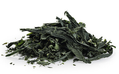 Wakame seaweed isolated on white background. With clipping path.