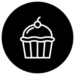 Cupcake Vector Icon Design Illustration