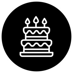 Cake Vector Icon Design Illustration