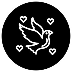 Love Birds Vector Icon Design Illustration