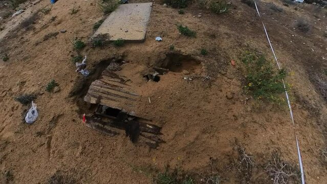 Israeli engineering corps in Gaza discover a camouflaged tunnel entrance