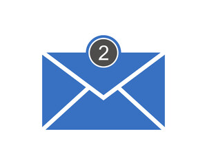 New email letter message notification icon vector design symbol illustration