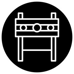 Pillory Vector Icon Design Illustration