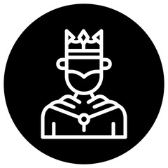 King Vector Icon Design Illustration