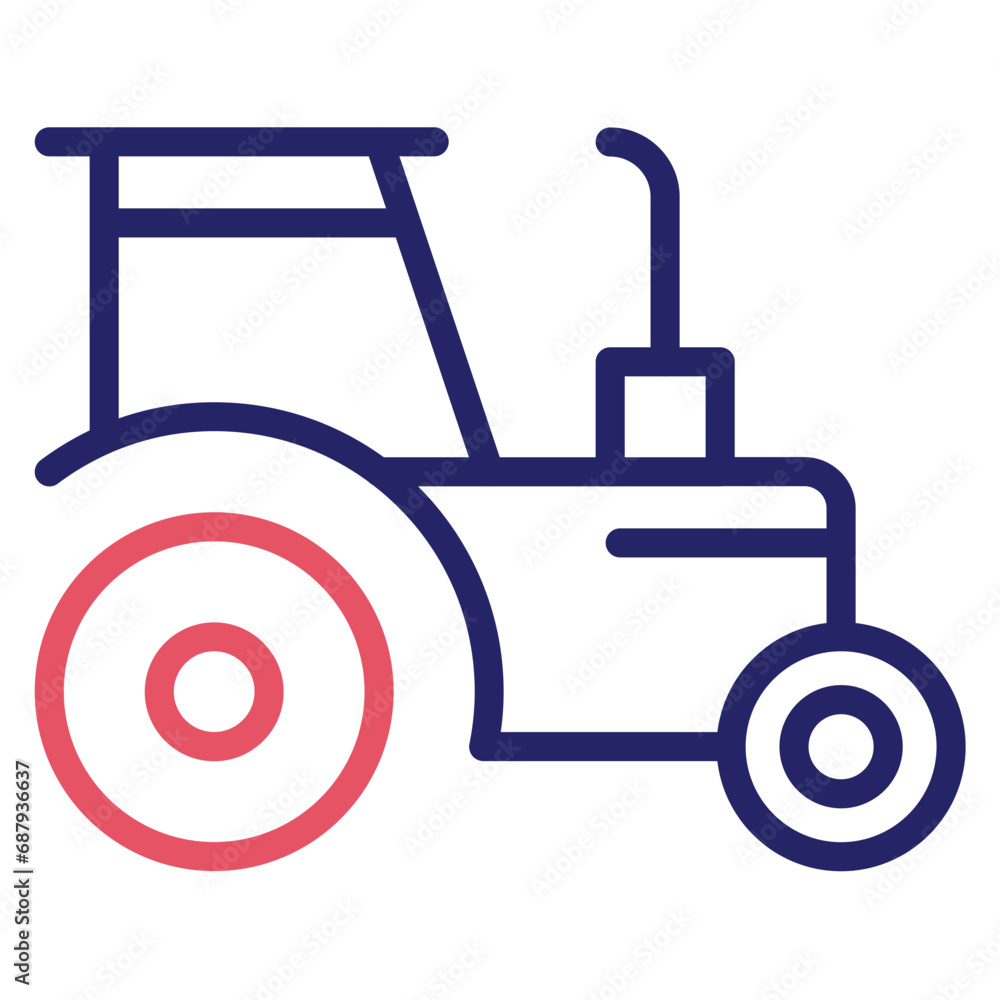 Poster tractor icon