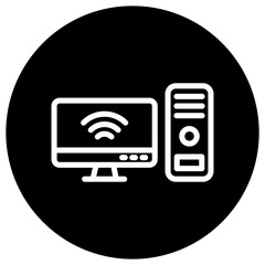 Computer Vector Icon Design Illustration