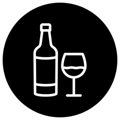 Wine bottle Vector Icon Design Illustration