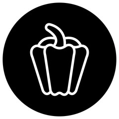 Capsicum Vector Icon Design Illustration