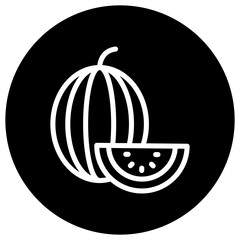Watermelon Vector Icon Design Illustration