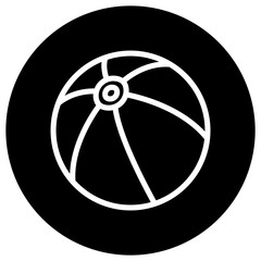 Obraz premium Beach ball Vector Icon Design Illustration