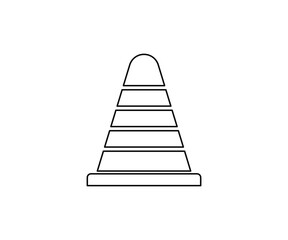 Traffic cone icon vector design illustration