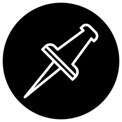 Pushpin Vector Icon Design Illustration