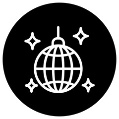 Disco Ball Vector Icon Design Illustration
