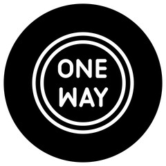 One way Vector Icon Design Illustration