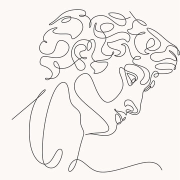 recommend clip art: One line greece mythology sculpture. Abstract art of ancient greek classic statue, Michelangelo's David head for tattoo, print