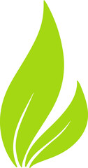 Logo green leaf ecology nature element vector.