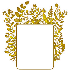 frame with flowers, vintage gold frame 
