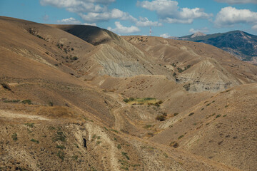 Fototapeta na wymiar sun-scorched desert hills beautiful mountain landscape
