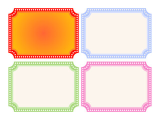 Set of retro frames with space for your text. Vector illustration.
