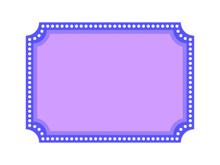 Purple flat vintage frames on a white background