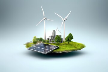 wind turbine and wind turbines, solar pane, green energy