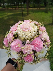 wedding bouquet in the garden
