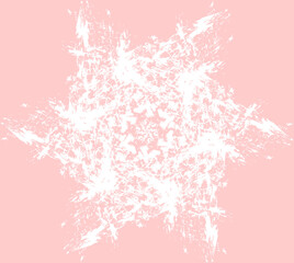 Obraz premium Christmas snowflake for white race